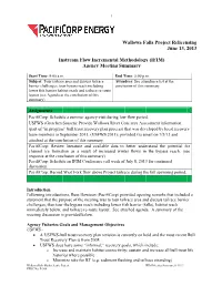 Instream Flow Incremental Method Meeting Summary
