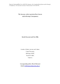 Postmaterialism and the Australian Party System