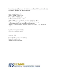 Energy Intensity and Greenhouse Gas Emissions from Crude Oil Production in the Eagle Ford Region: Input Data and Analysis Methods