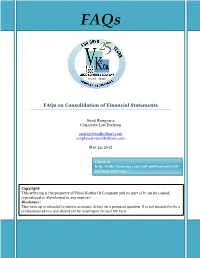 Faqs on Consolidation of Financial Statements