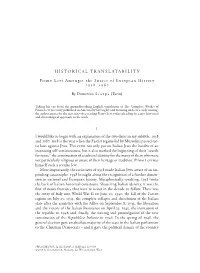 Historical Translatability