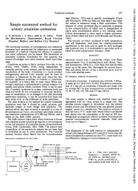 Simple Automated Method for Urinary Creatinine Estimation