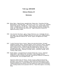 Trail Log 2005-2009