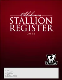 2012 Stallion Register