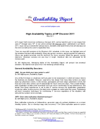 Availability Digest