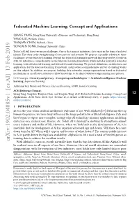 Federated Machine Learning: Concept and Applications