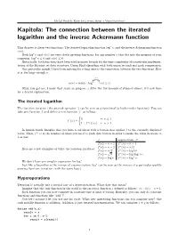 Kapitola: the Connection Between the Iterated Logarithm and the Inverse Ackermann Function
