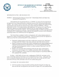 Modernizing the Common Access Card - Streamlining Identity and Improving Operational Interoperability
