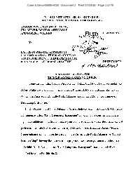 Motion for Temporary Restraining Order