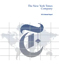 2013 Annual Report to Our Fellow Shareholders