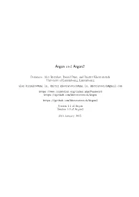 Argon and Argon2