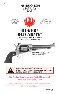 Old Army Instruction Manual