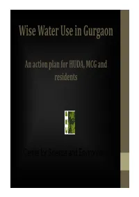 Wise Water Use in Gurgaon