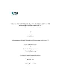 Aerodynamic and Thermal Analysis of a Heat Source at the Underside of a Passenger Vehicle