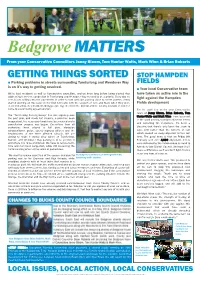 GETTING THINGS SORTED STOP HAMPDEN ■ Parking Problems in Streets Surrounding Turnfurlong and Wendover Way FIELDS