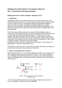 Hydrogen Line Observations: from Frugal to Advanced Part 1: Introduction and Antenna Options
