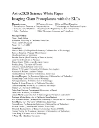 Imaging Giant Protoplanets with the Elts