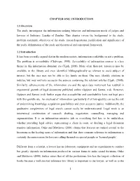 INTRODUCTION 1.1 Overview the Study Investigates the Information