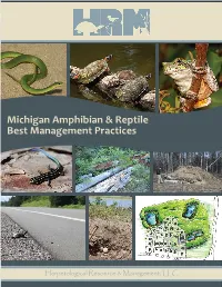 Michigan Amphibian & Reptile Best Management Practices
