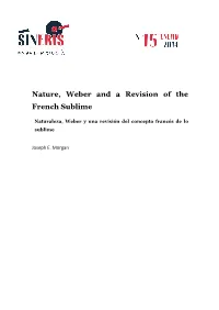 Nature, Weber and a Revision of the French Sublime