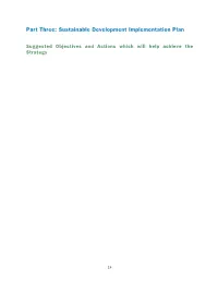 Part Three: Sustainable Development Implementation Plan