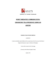 Robot Mediated Communication