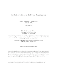 An Introduction to Software Architecture