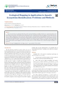 Ecological Mapping in Application to Aquatic Ecosystems Bioindication: Problems and Methods