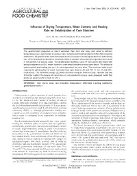 Influence of Drying Temperature, Water Content, and Heating Rate on Gelatinization of Corn Starches