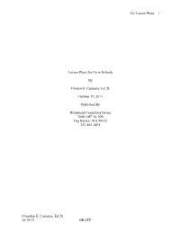 Lesson Plans for Go in Schools