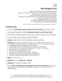 The Liturgical Year