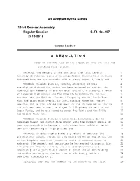 As Adopted by the Senate 131St General Assembly Regular Session