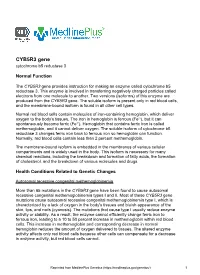 CYB5R3 Gene Cytochrome B5 Reductase 3