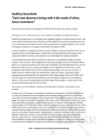 Godfrey Hounsfield ”Each New Discovery Brings with It the Seeds of Other, Future Inventions”