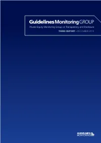 Guidelinesmonitoringgroup Private Equity Monitoring Group on Transparency and Disclosure Third Report – December 2010