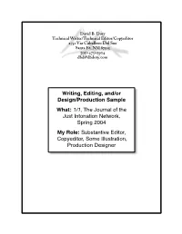 1/1, the Journal of the Just Intonation Network, Spring 2004