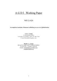 A G D I Working Paper