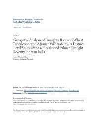 Geospatial Analysis of Droughts, Rice and Wheat Production, And