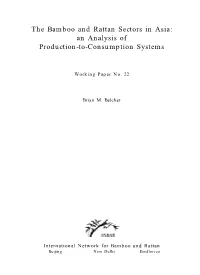 The Bamboo and Rattan Sectors in Asia: an Analysis of Production-To-Consumption Systems