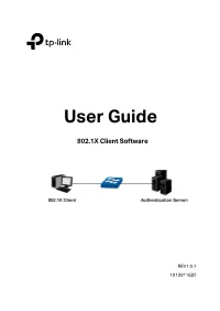 802.1X Client Software