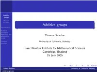 Additive Groups
