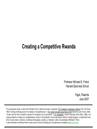 Creating a Competitive Rwanda