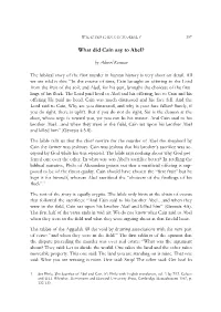 What Did Cain Say to Abel?