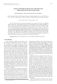 1. Introduction Analysis of Thin Bifacial Silicon Solar Cells with Locally