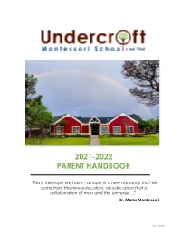 2021-2022 Parent Handbook