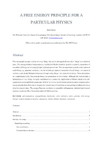 A Free Energy Principle for a Particular Physics