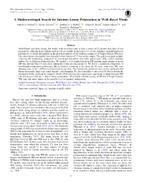 A Multiwavelength Search for Intrinsic Linear Polarization in Wolf–Rayet Winds
