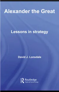 Alexander the Great: Lessons in Strategy