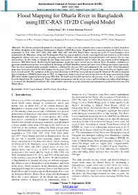 Flood Mapping for Dharla River in Bangladesh Using HEC-RAS 1D/2D Coupled Model