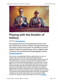 Playing with the Dustbin of History | Norient.Com 28 Sep 2021 22:51:13